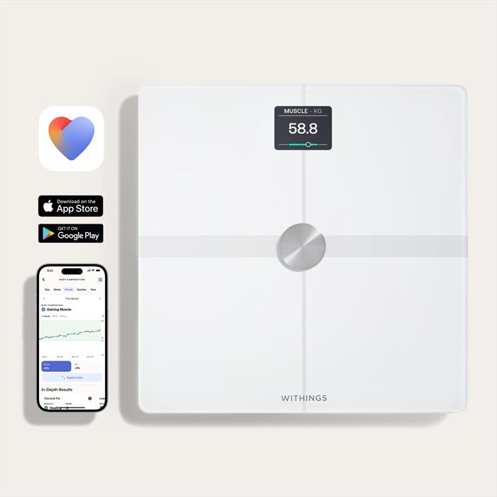 Withings Body Smart Quadrato Bianco Bilancia Pesapersone Elettronica-image