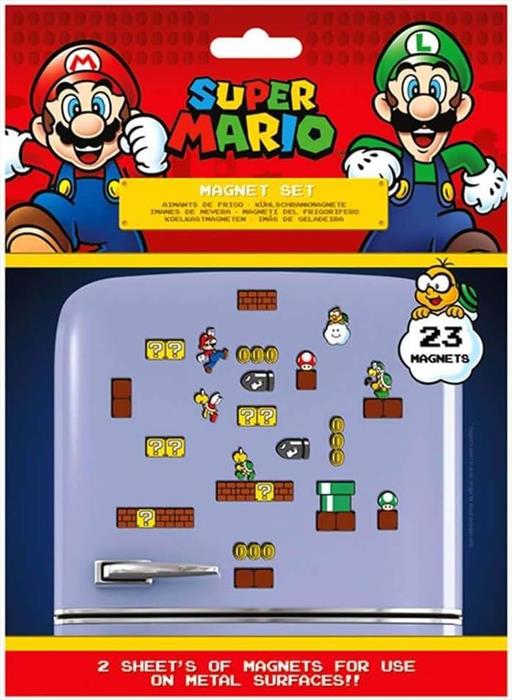 Pyramid - Super Mario - Set Di 23 Magneti-multicolore