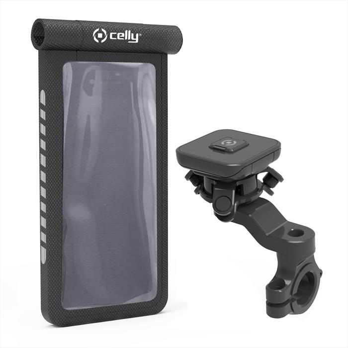 Celly - Supporto Bici Con Fissaggio Ad Incastro E Custodia-nero