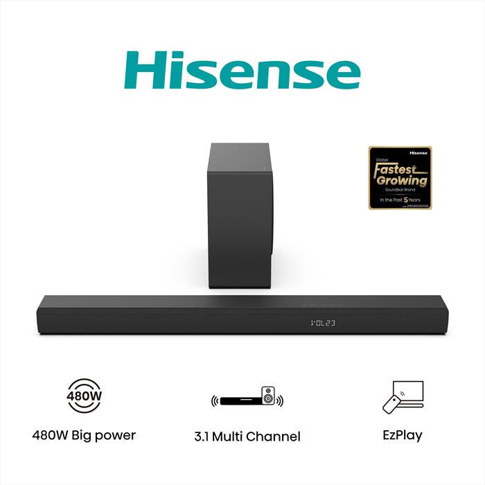 Hisense - Soundbar 3.1 Hs3100-nero