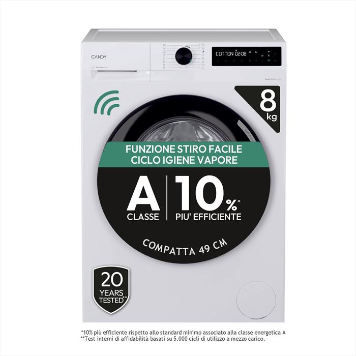 Candy - Lavatrice Br 48b6-s 8 Kg Classe A-white