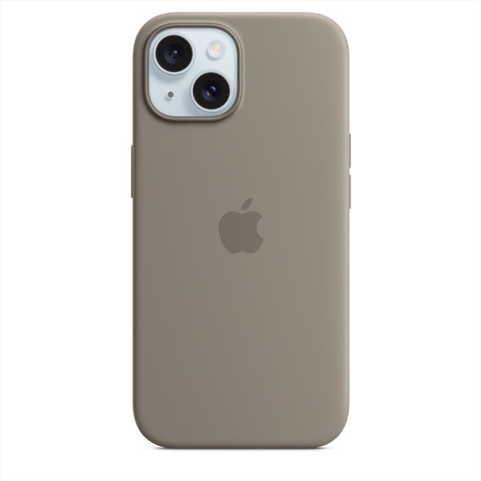 Apple - Custodia Magsafe Silicone iPhone 15-grigio Creta