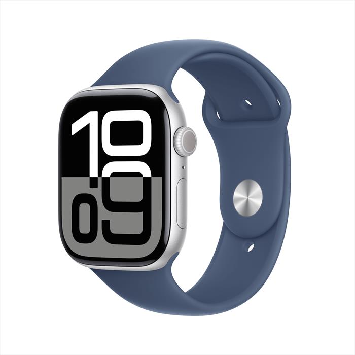 Apple - Watch Series 10 Gps 46mm Alluminio-argento - Sport Band Denim M/l