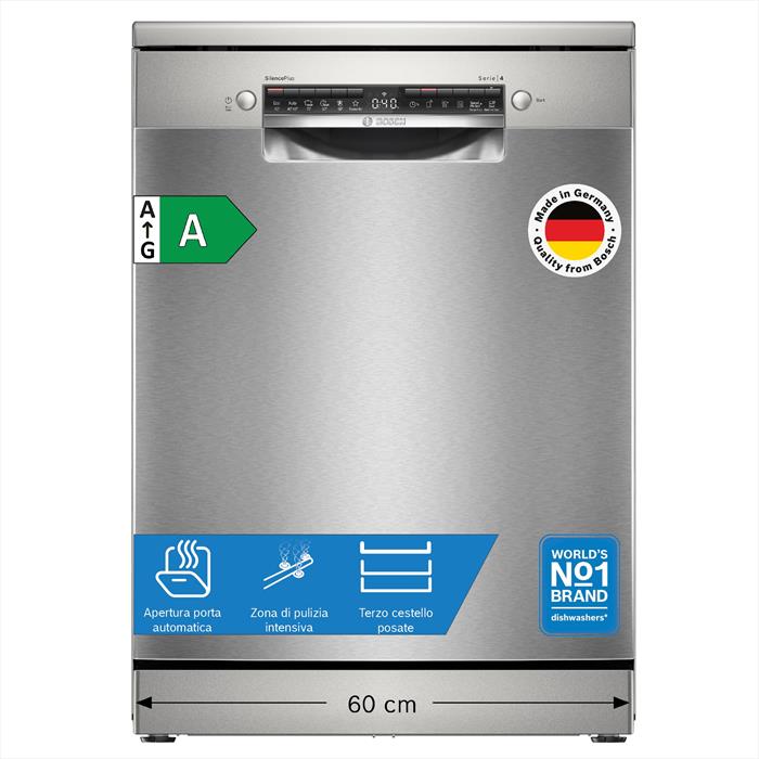 Bosch - Lavastoviglie Sms4eci27e Classe A 14 Coperti-acciaio Anti-impronta