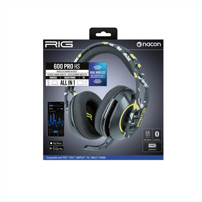 Nacon - Cuffie Gaming Rig 600 Pro Hs Ps5/ps4-verde Acido