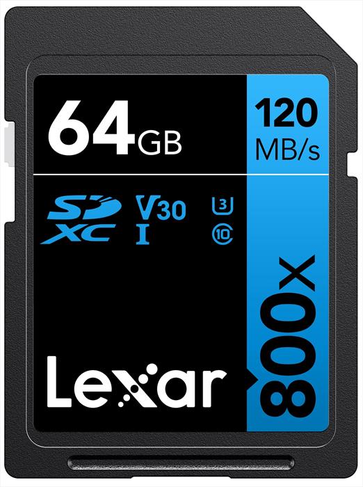 Lexar - Sd Card Sdxc 800x Pro 64gb-nero