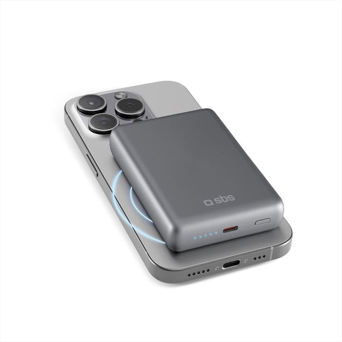 Sbs - Powerbank Magsafe Tebb10000magslim-grigio