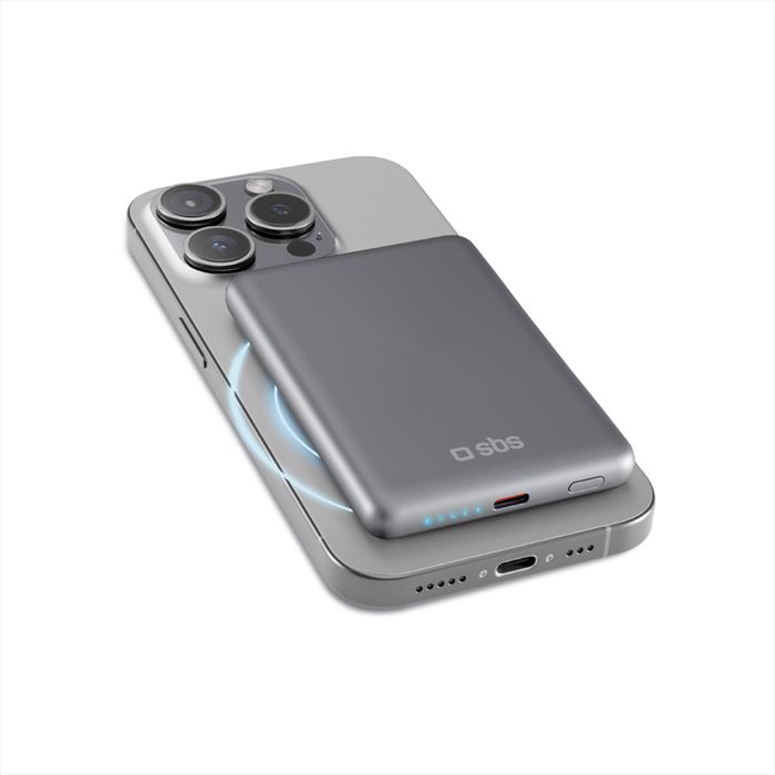 Sbs - Powerbank Magsafe Tebb5000magslim-grigio