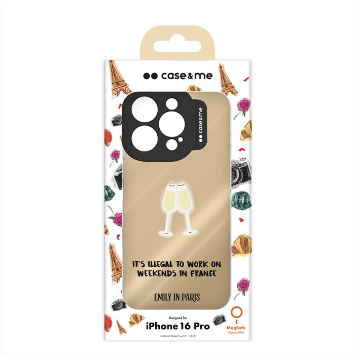 Case&Me Emily In Paris Tpu, Cover Per Iphone 16 Pro ,Multicolore-image