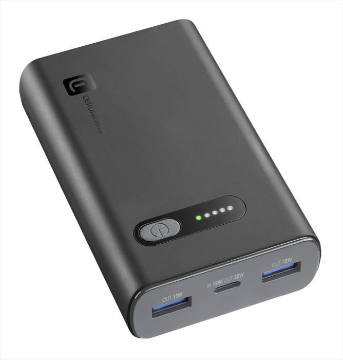 Cellularline - Caricabatterie Portatile Pbfast01pd10000k-nero