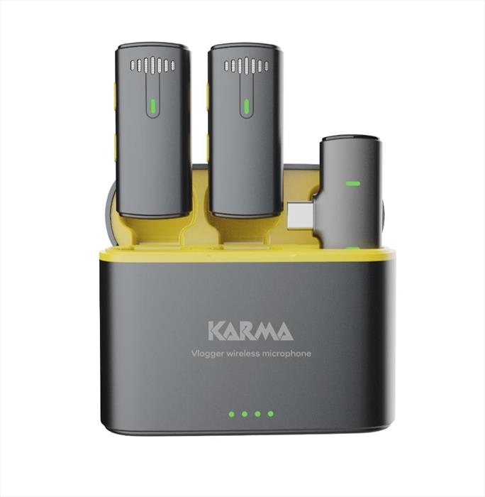 Karma - Doppio Radiomicrofono Vlogger Plus-nero E Giallo