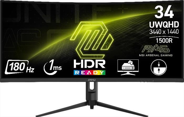 Msi - Monitor Led 34" Mag 342cqr E2-nero