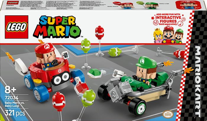 Lego - Super Mario Mario Kart Baby Mario Baby Luigi 72034, Multicolore