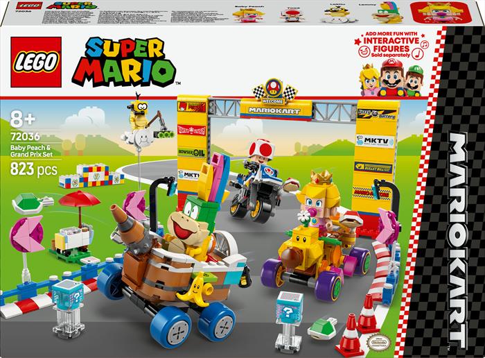 Lego - Super Mario Mariokart Baby Peach Gran Premio 72036, Multicolore