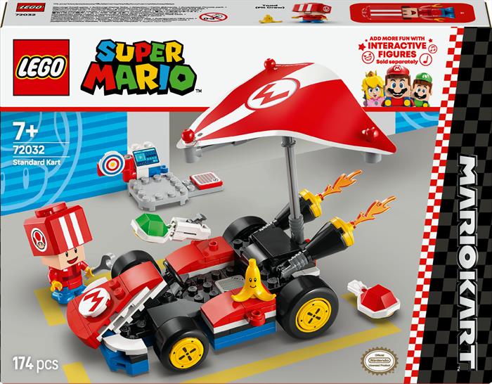 Lego - Super Mario Mario Kart: Kart Standard 72032, Multicolore