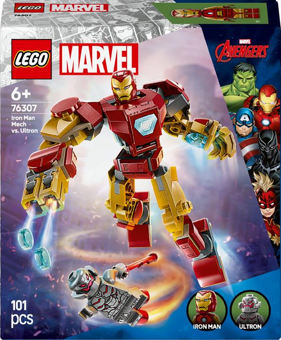 Lego - Super Heroes Marvel Mech Iron Man Vs Ultron 76307, Multicolore
