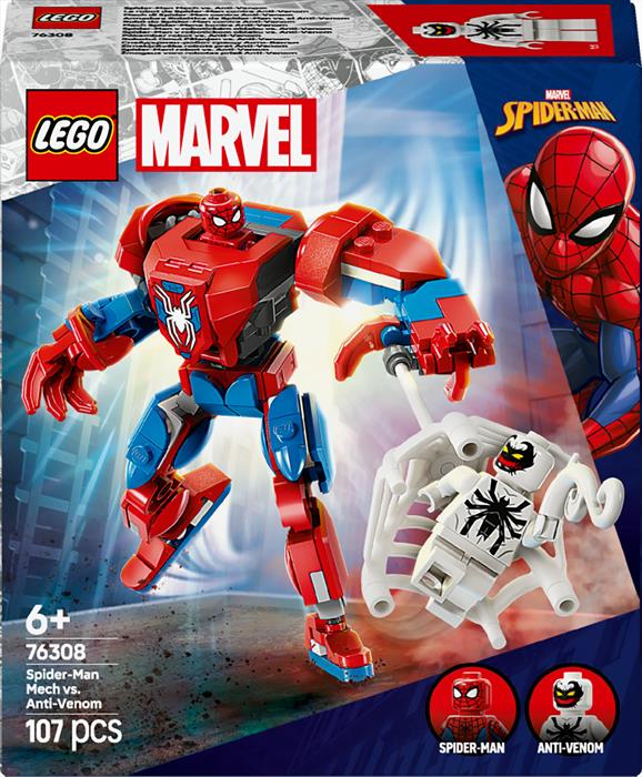 Lego - Super Heroes Mech Spiderman Contro Antivenom 76308, Multicolore