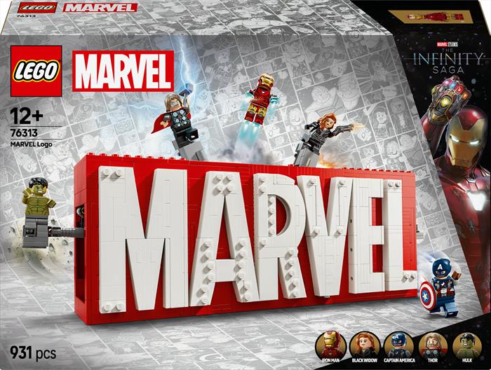Lego - Super Heroes Marvel Logo E Minifigure Marvel 76313, Multicolore