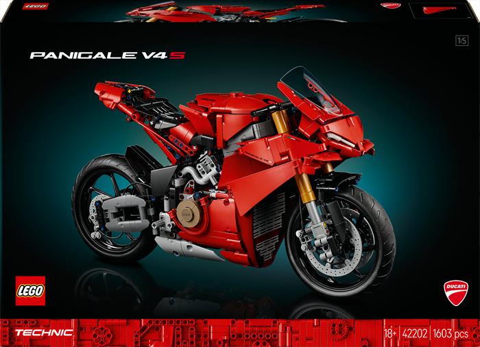 Lego - Technic Motocicletta Ducati Panigale V4 S 42202, Multicolore