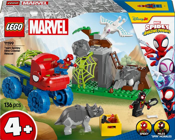 Lego - Spidey Team Spidey: Salvataggio Su Dinoruspa 11199, Multicolore