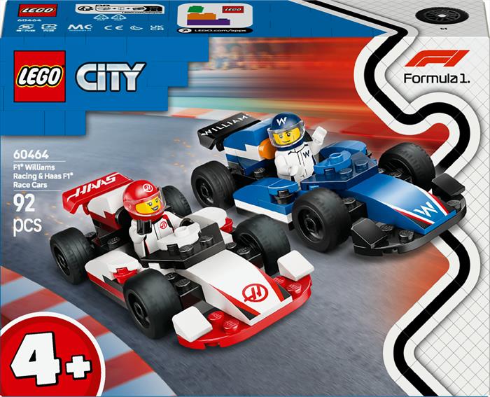 Lego - City F1 Monoposto Williams Racing E Haas F1® 60464, Multicolore Lego - City F1 Monoposto Williams Racing E Haas F1® 60464, Multicolore