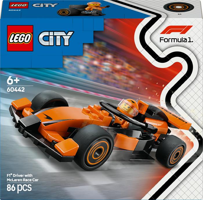 Lego - City Formula 1 Pilota E Monoposto Mclaren F1 60442, Multicolore