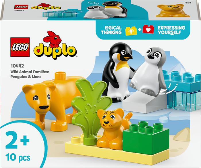 Lego - Duplo Famiglie Di Animali: Pinguini E Leoni 10442, Multicolore