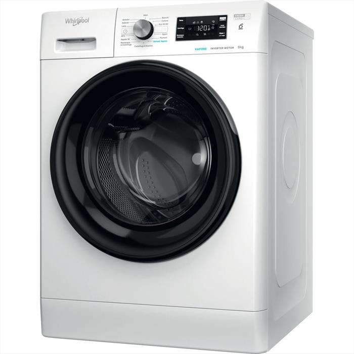 Whirlpool FFB 9479 BV IT Lavatrice Carica Frontale 9 KG 1400 Giri/min Classe A (Bianco - Nero)