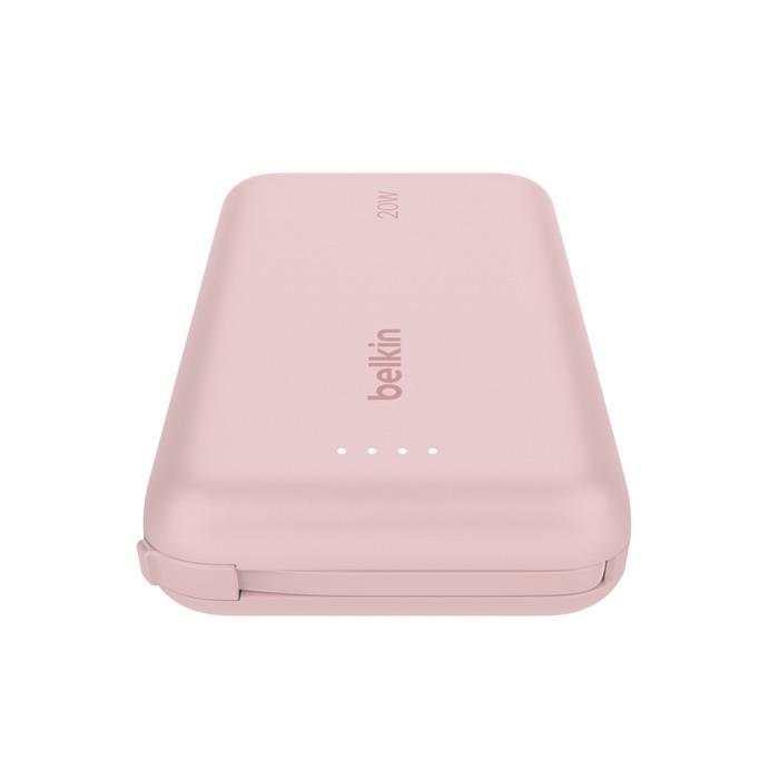 Power Bank Belkin Cavo Integrato USB-C 20W 10000 Mah, Rosa-image