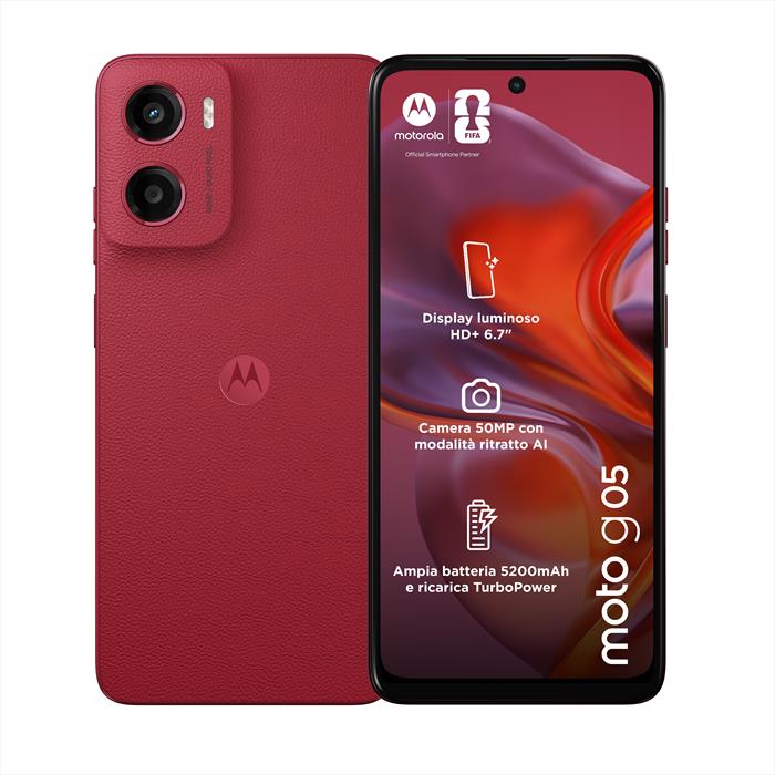 Motorola - Smartphone Moto G05 4/128gb-plum Red