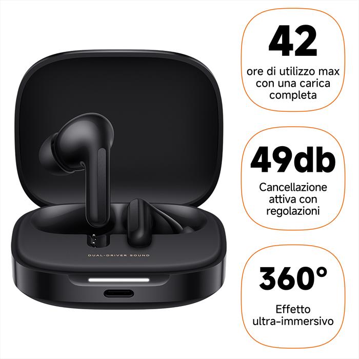 Xiaomi - Auricolare Bluetooth Redmi Buds 6-night Black