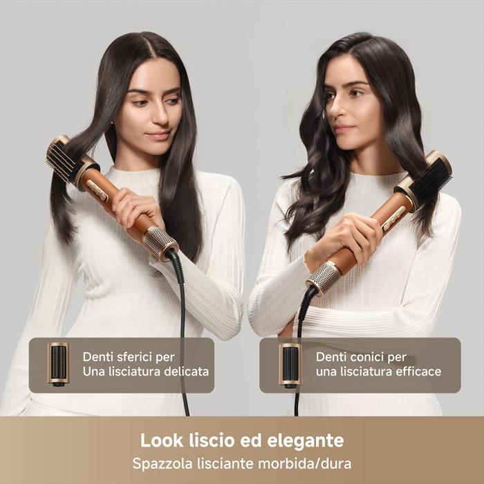 Dreame Airstyle Pro 7-In-1, Asciugatura Rapida, 2 Cilindri Arricciacapelli, Volume E Styling, Riduzione Crespo, Confezione In Pelle, Sistema Magnetico-image