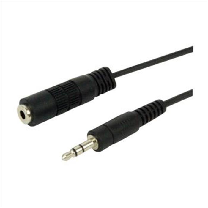 Gbc - Cavo Audio Stereo Spina Jack 3,5mm / Presa Jack 3,-nero