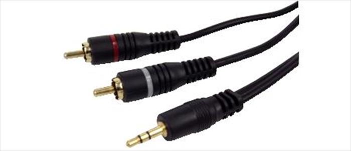 Gbc - Cavo Audio High End Spina Jack 3,5mm Stereo / 2 Sp-nero