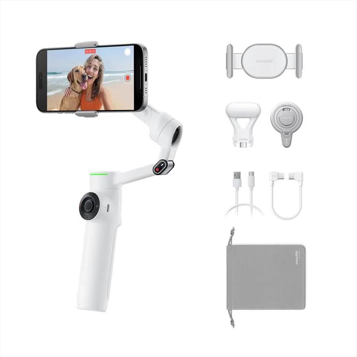 Insta360 - Stabilizzatore Smartphone Ai Flow 2 Pro Creator Ki-white