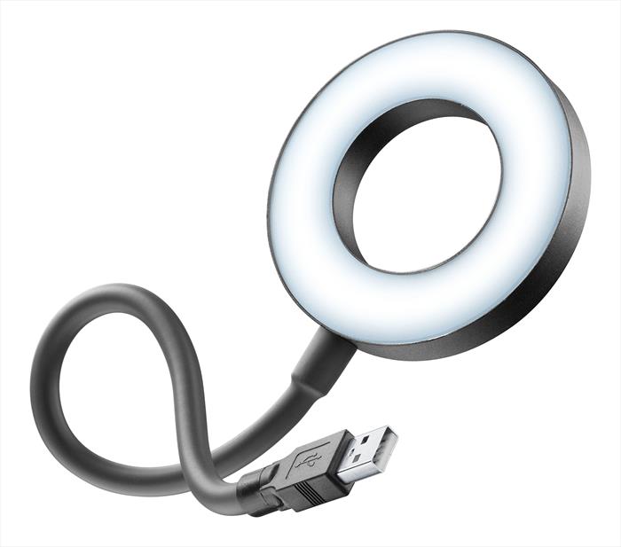 Cellularline - Anello Luminoso Usb Ring Light-nero