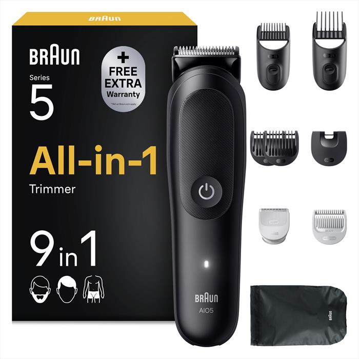 Braun - Rasoio Aio 5540-nero