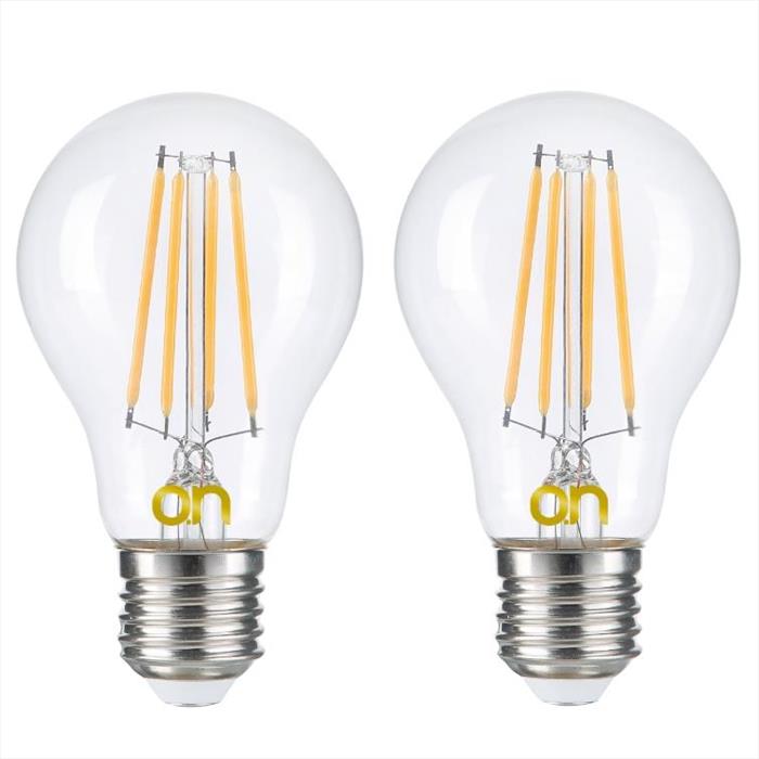 Onlight - Heybulb - Kit 2 Lampadine Smart Wi-fi Led Filament-trasparenti