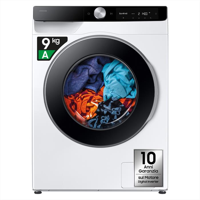 Samsung - Lavatrice Ww90dg6g94lku3 9kg Classe A-bianca Con Oblò -pannello Nero