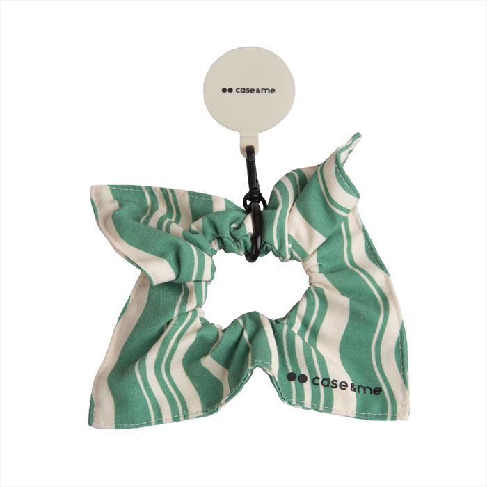Caseme - Braccialetto Elastico Per Capelli Cmfabricelbracgn-verde Avorio