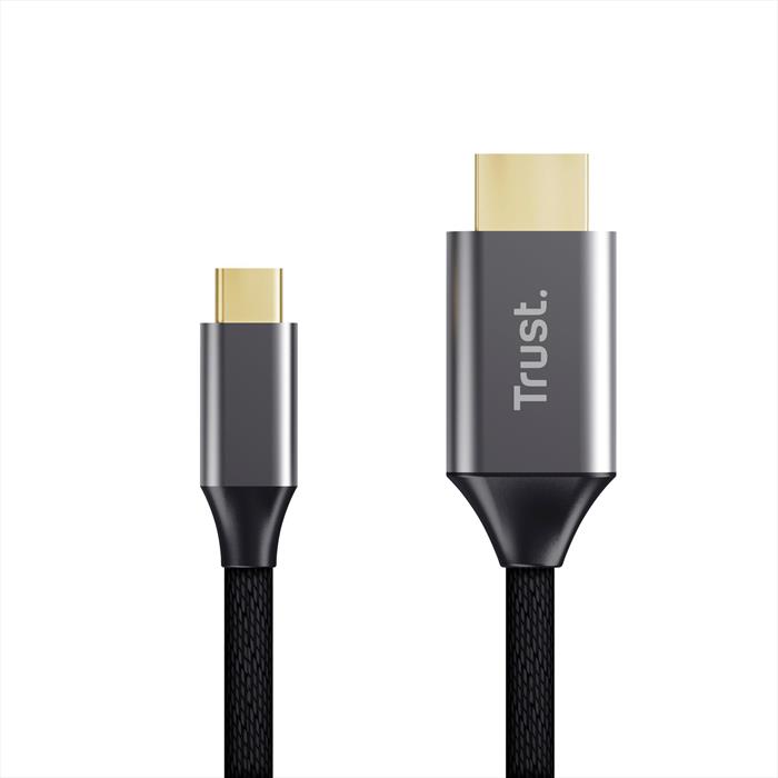 Trust - Calyx Usb-c To Hdmi Cable-black/grey