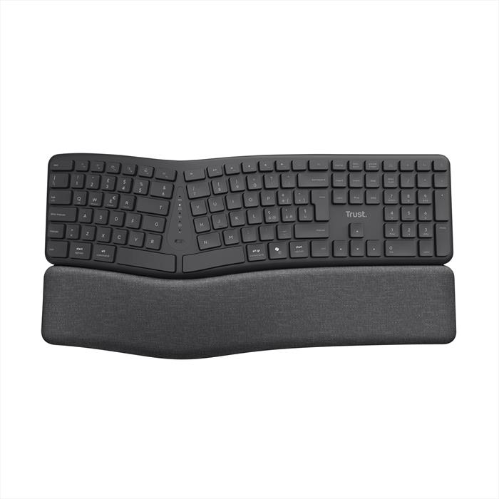 Trust - Tastiera Wireless Multi-dispositivo Ergo Keyra-black