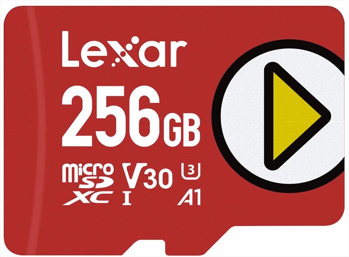 Lexar - Supporto Micro Sdxc Play 256gb Uhs-1-rosso