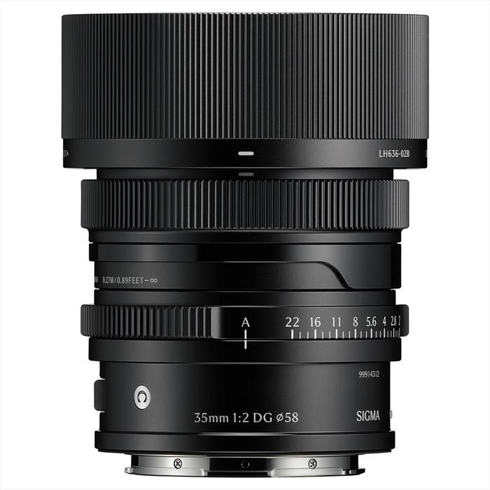 Sigma - Obiettivo Fisso 35mm-f/2 (c)dg Black, Att. L-mount-nero