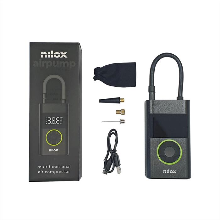 Nilox - Mini Compressore Portatile Multifunzione Nxairpump-nero