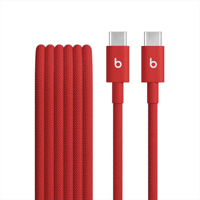 Beats By Dr.dre - Cavo Usb-c/usb-c In Tessuto Intrecciato 1,5m-rosso Rapido
