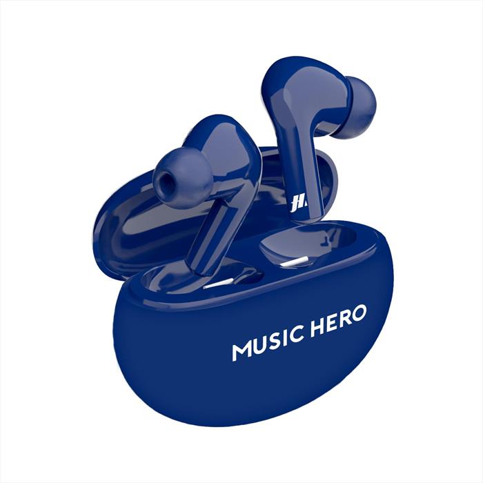 Music Hero - Auricolare Bluetooth Mhtwsbeatbtnorb-blu