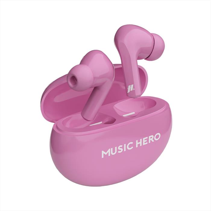 Music Hero - Auricolare Bluetooth Mhtwsbeatbtnorp-rosa