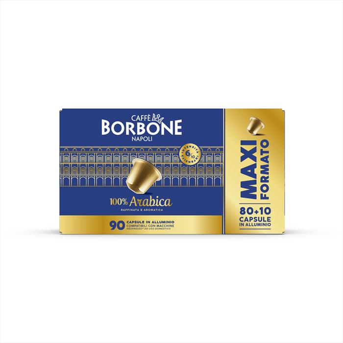 Caffe Borbone - Nespresso Alluminio 100% Arabica 80+10 Pz, N.d