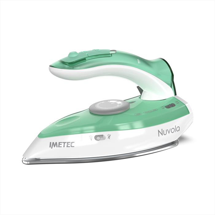 Imetec - Ferro A Vapore Da Viaggio Nuvola-bianco Grigio E Verde Acqua
